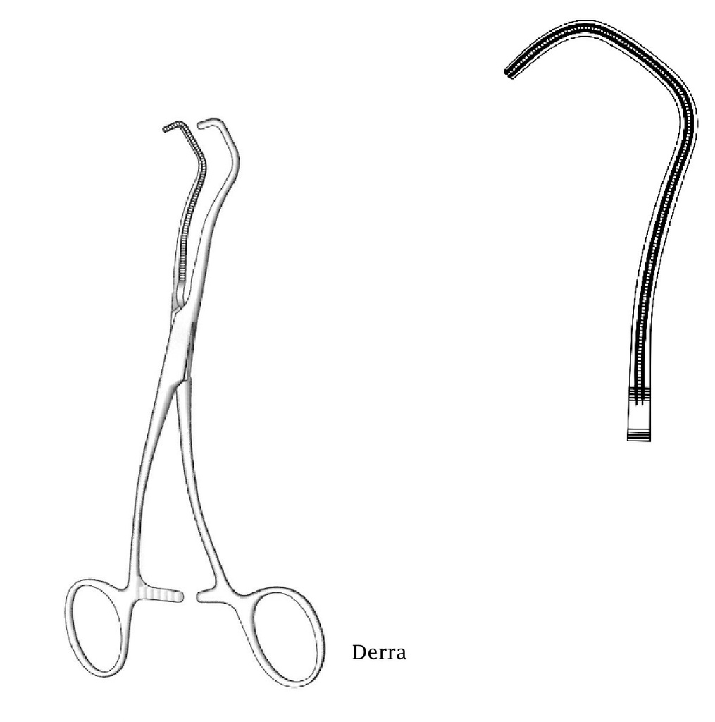Pinza para anastomosis Derra - longitud = 18 cm / 7"