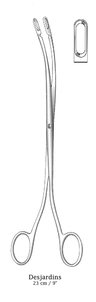 Desjardins Gallstone Forceps, short scissors, figure 2 - length = 23 cm / 9"