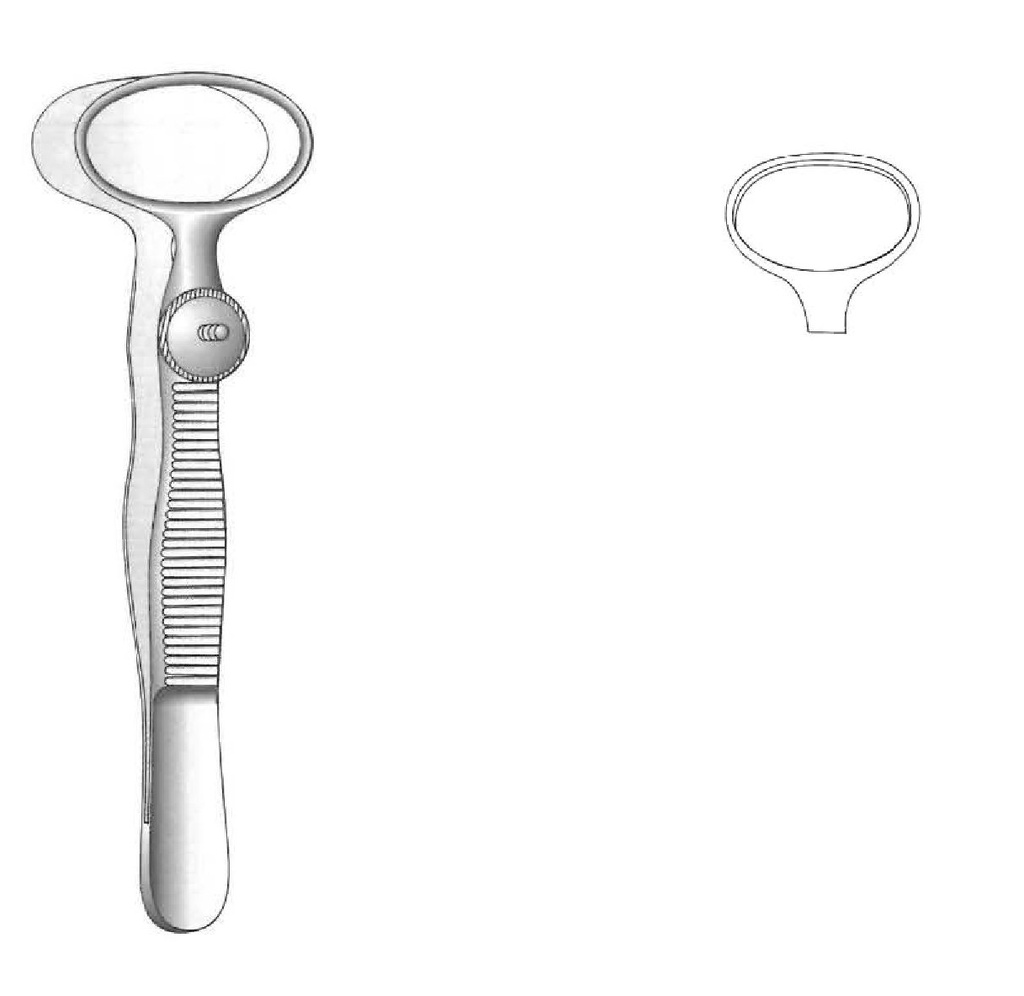 Pinza para chalazión Desmarres, mediano - longitud = 9 cm / 3-1/2"