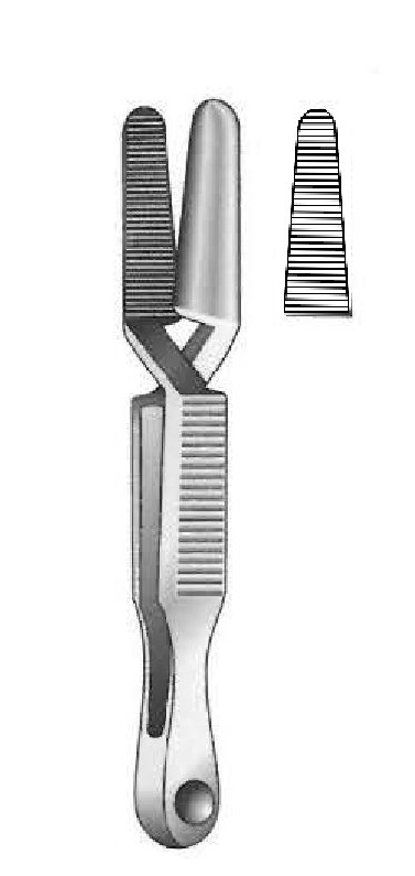 Dieffenbach Bulldog clamp, straight - length = 5.8 cm / 2-1 / 8 "