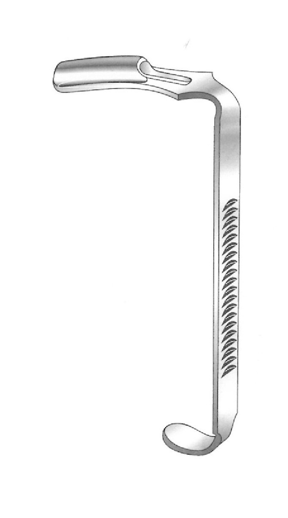 Dingmann lingual depressor, size = 65 x 25 mm - length = 13.5 cm / 5-1 / 4 "