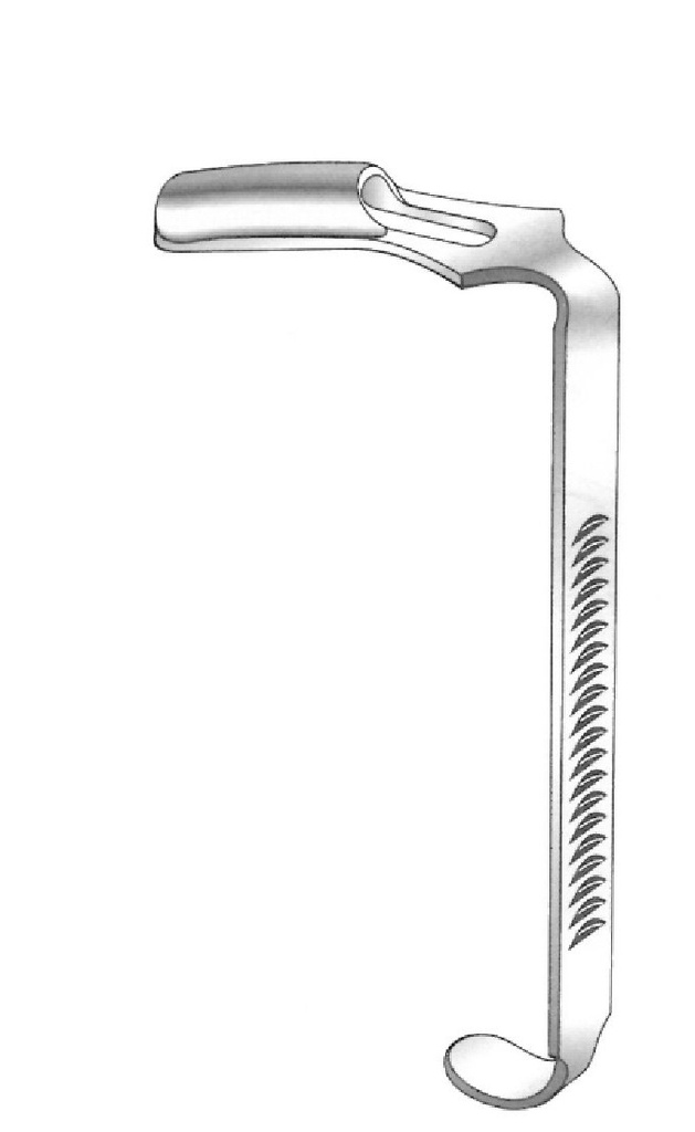 Dingmann lingual depressor, size = 70 x 29 mm - length = 13.5 cm / 5-1 / 4 "
