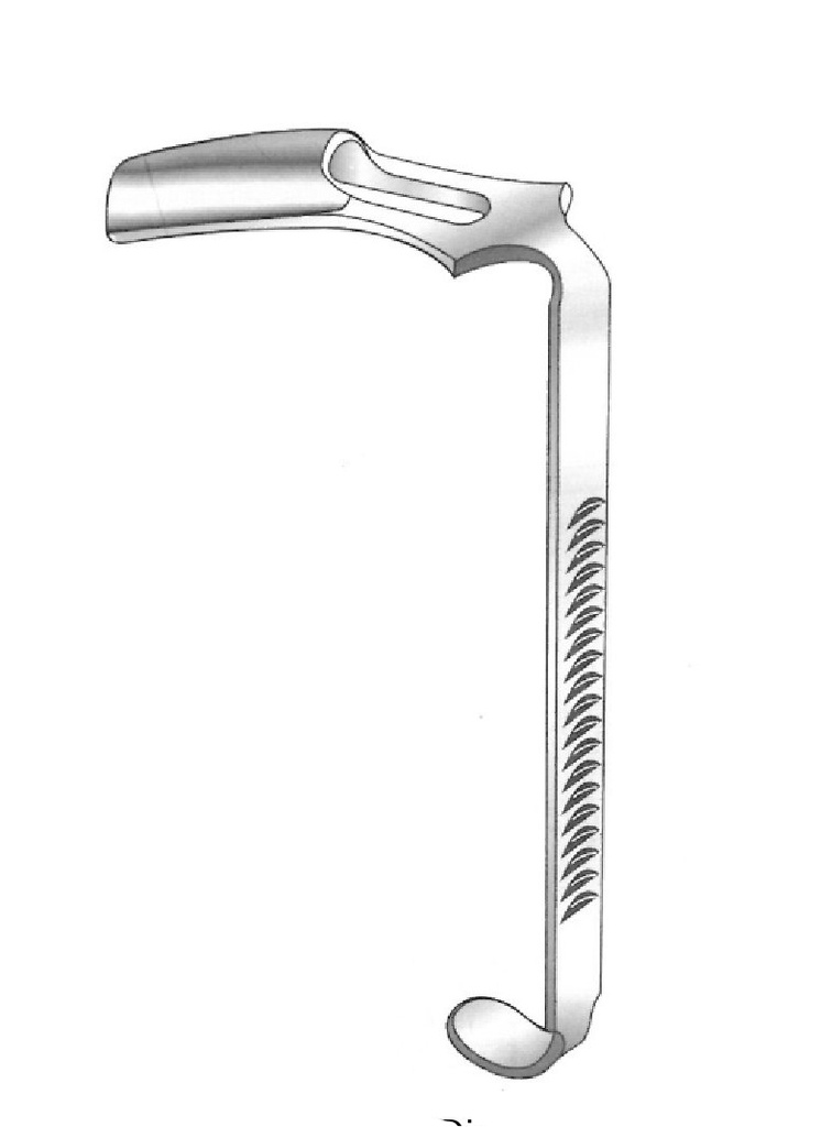 Dingmann lingual depressor, size = 80 x 32 mm - length = 13.5 cm / 5-1 / 4 "