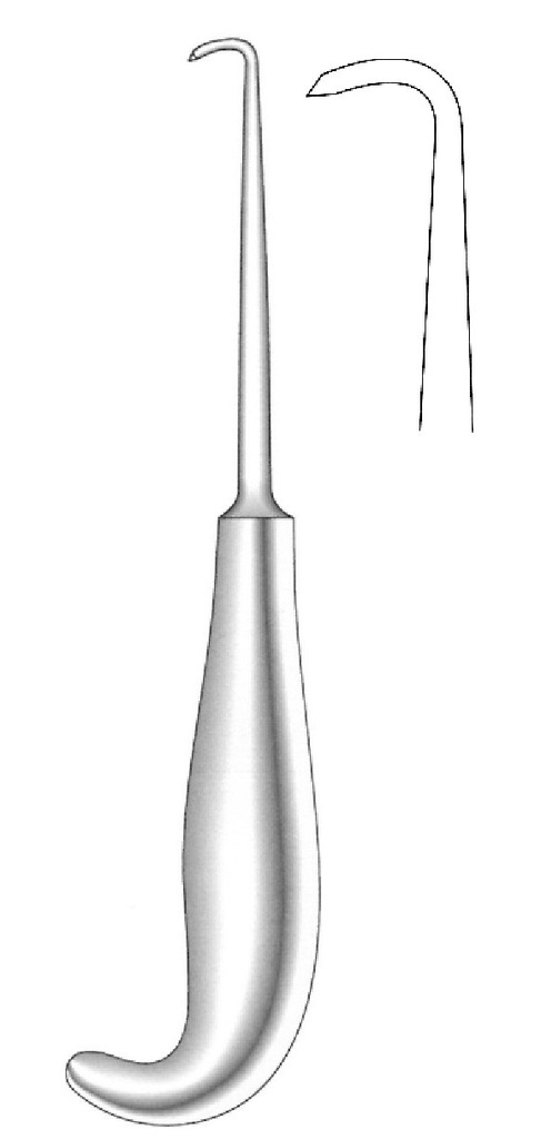 Gancho para hueso Dingmann-Wilk - longitud = 20 cm / 8"