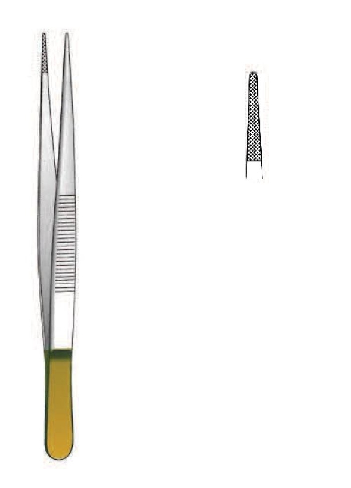 Dissection clamp, Gold TC - length = 18 cm / 7 "