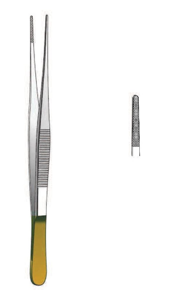 Dissection clamp, Gold TC - length = 25 cm / 10 "