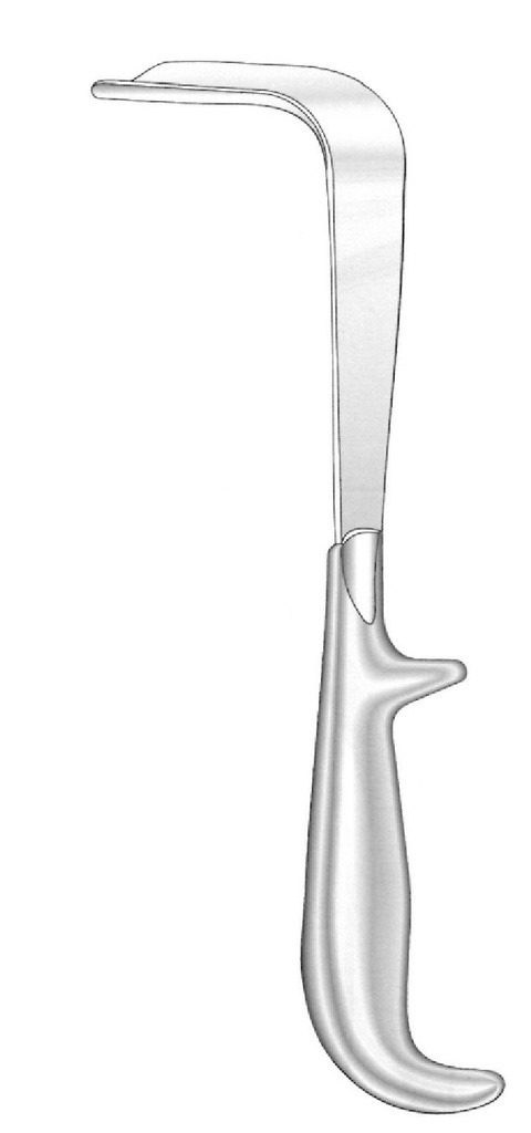 Espéculo vaginal Doyen, ligeramente cóncavo - tamaño = 160 x 45 mm