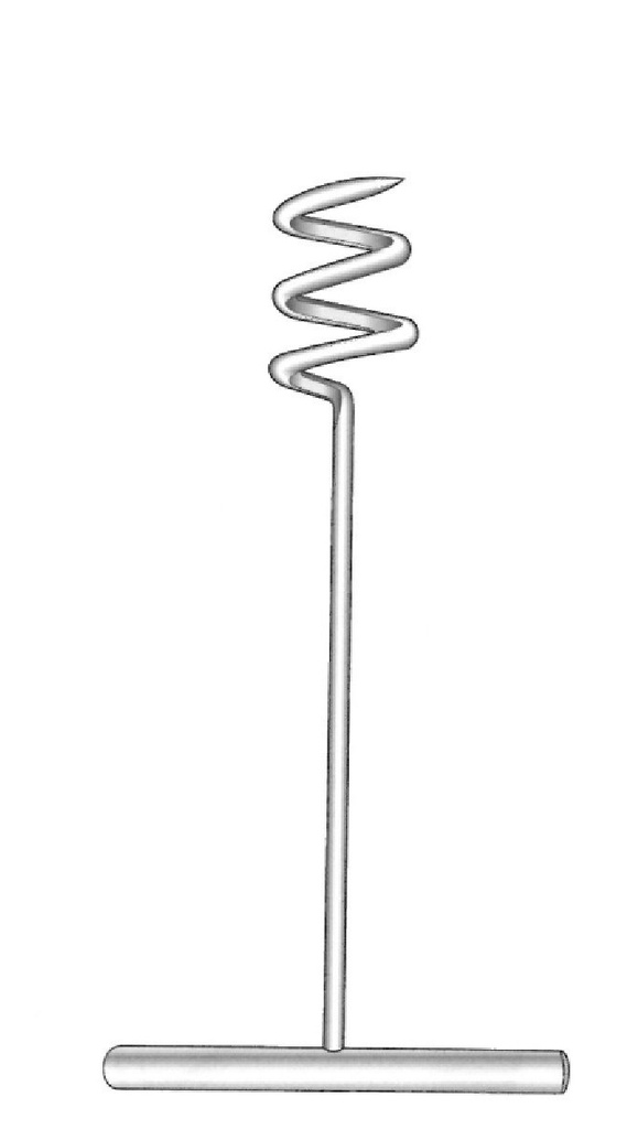 Tornillo para mioma Doyen con espiral pequeña - longitud = 14 cm / 5-1/2"