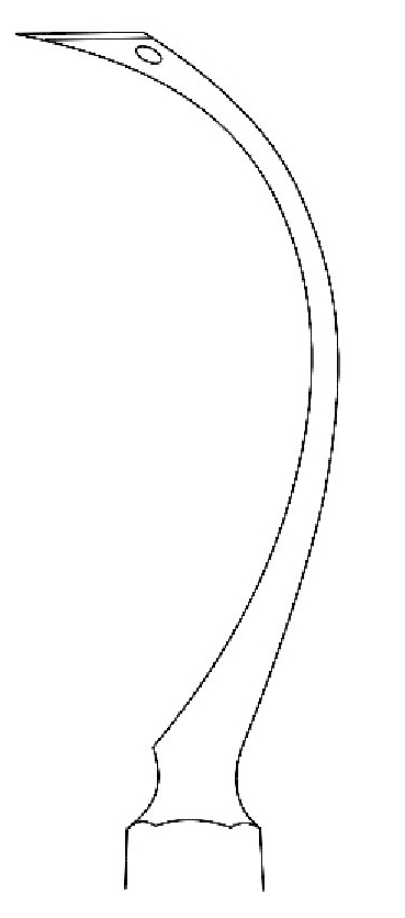 Aguja Reverdin, punta corta - longitud = 23 cm / 9&quot;