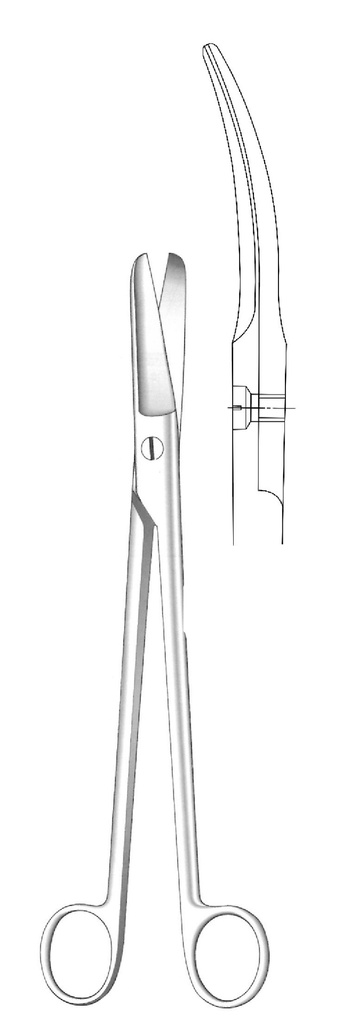 Tijera para cefalotomía Dubois, curvada - longitud = 27.5 cm / 10-3/4"