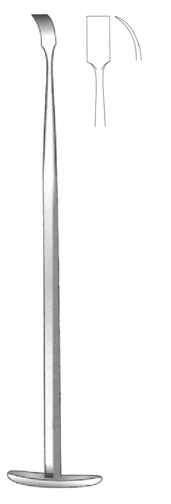 Osteótomo Dunn-Dautrey, curva fuerte, valva = 6 mm - longitud = 17 cm / 6-3/4"