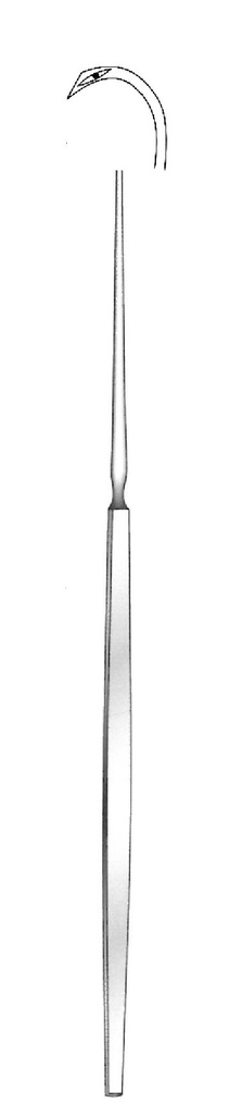 Aguja para amígdalas Durham, izquierda - longitud = 25 cm / 10&quot;
