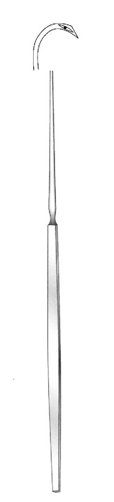 Aguja para amígdalas Durham, derecha - longitud = 25 cm / 10&quot;