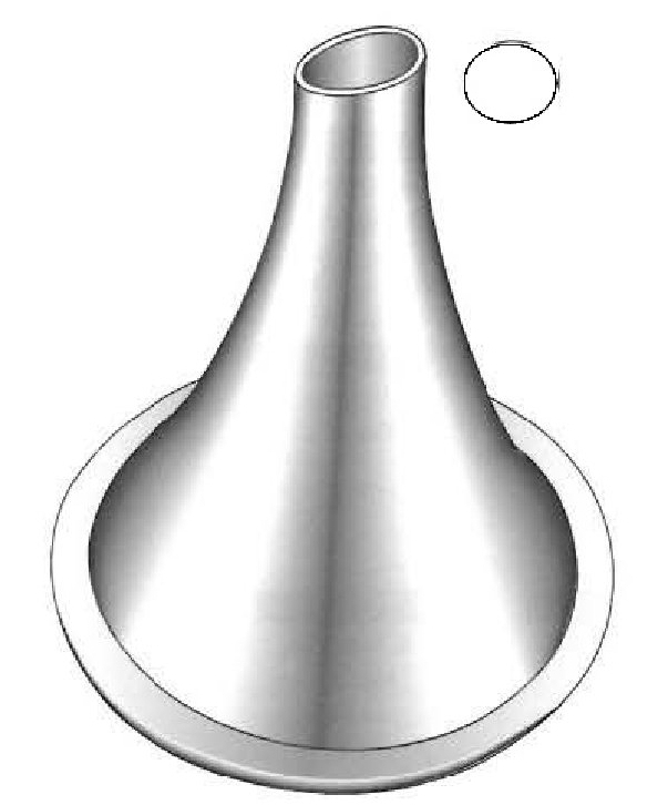Espéculo para oído, extremo angulado, figura 6