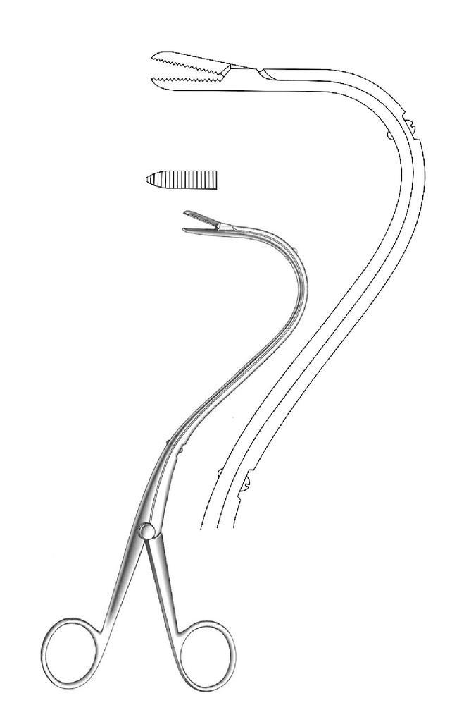 Pinza para nefrostomía Elsaesser, figura 1 - longitud = 20 cm / 8"