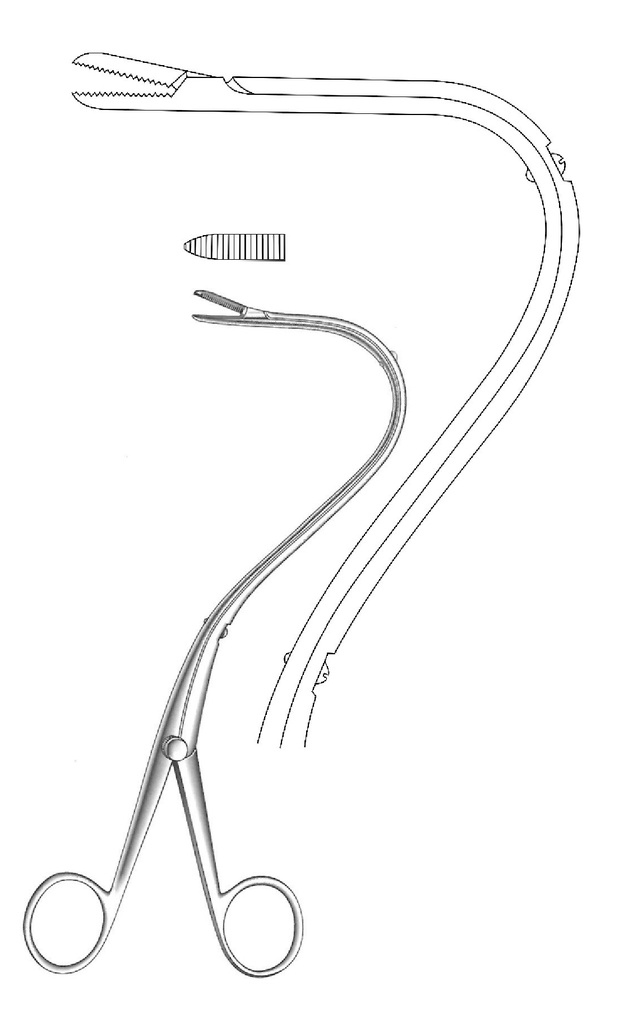 Elsaesser nephrostomy clamp, Figure 2 - Length = 20 cm / 8 "