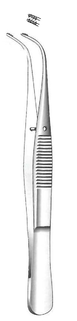 Pinza capsular Elschnig, dientes = 4:4 - longitud = 10 cm / 4"
