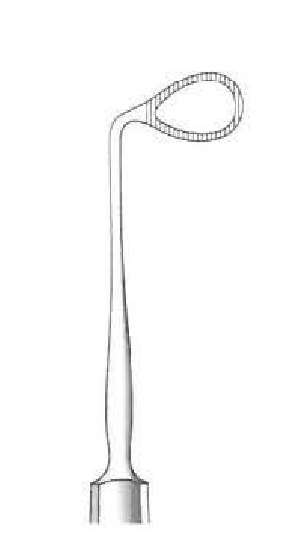 Cucharilla de enucleación Elschnig, derecha