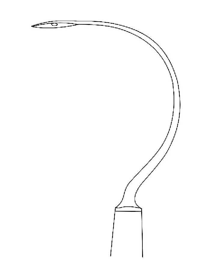Aguja para ligadura Emmet, punta pequeña - longitud = 20 cm / 8&quot;
