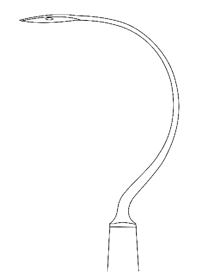 Aguja para ligadura Emmet, punta mediana - longitud = 20 cm / 8"