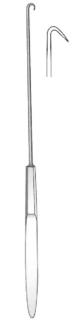 Gancho tenáculo uterino Emmett, angulado, figura 2