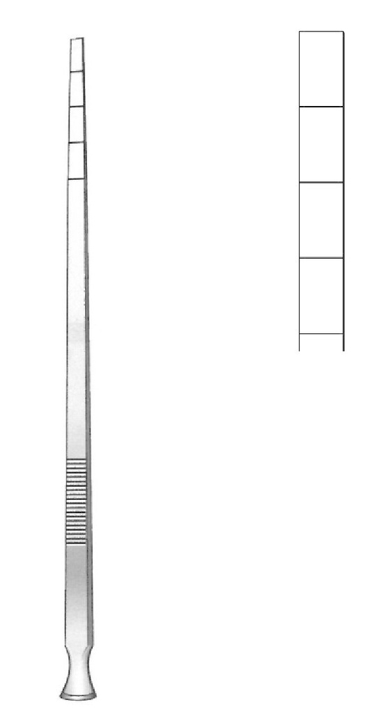 Osteótomo Epker, recto, valva = 6 x 1.2 mm