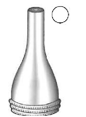 Erhardt ear speculum, circle, figure 1 - diameter = 4.5 mm