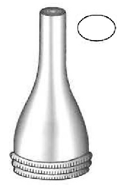 Erhardt ear speculum, oval, figure 1 - diameter = 4.5 mm
