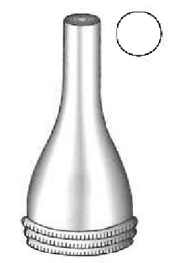 Erhardt ear speculum, circle, figure 2 - diameter = 5.5 mm