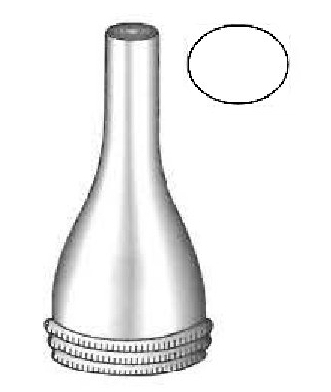 Erhardt ear speculum, oval, figure 3 - diameter = 6.5 mm
