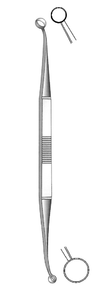 Cureta para adenoides Faulkner - longitud = 21 cm / 8-1/4"