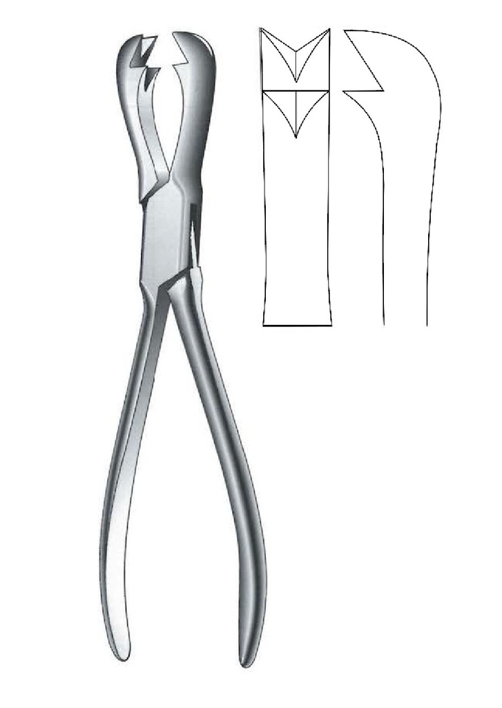 Fergusson bone clamping clamp - length = 21cm / 8-1 / 4 "