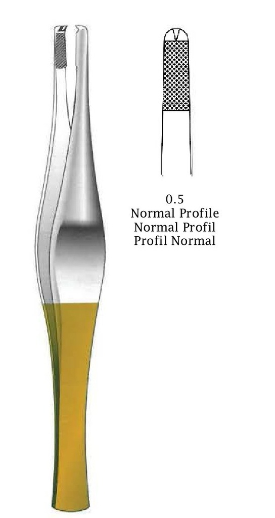 Pinza para disección Ferris-Smith, TC Gold - longitud = 18 cm / 7"