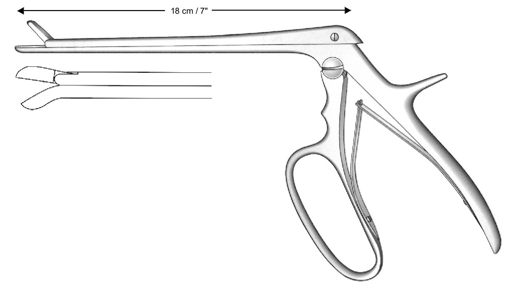 Ferris-Smith-Cushing Laminectomy clamp, curved down, size = 3 x 10 mm