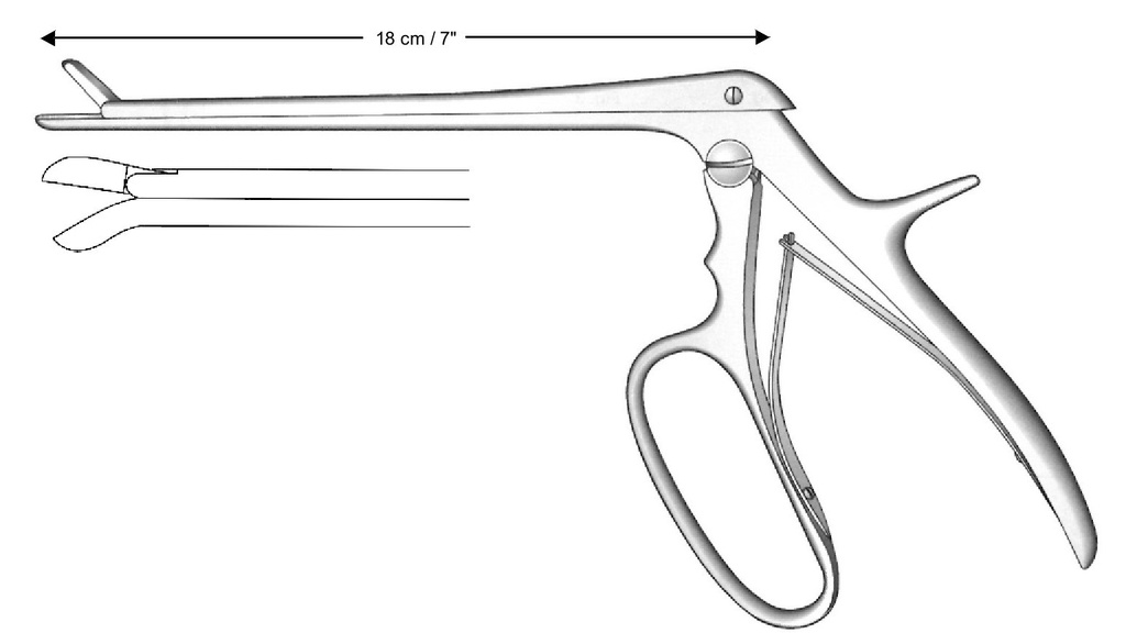 Ferris-Smith-Cushing Laminectomy Clamp, curved down, size = 4 x 10 mm