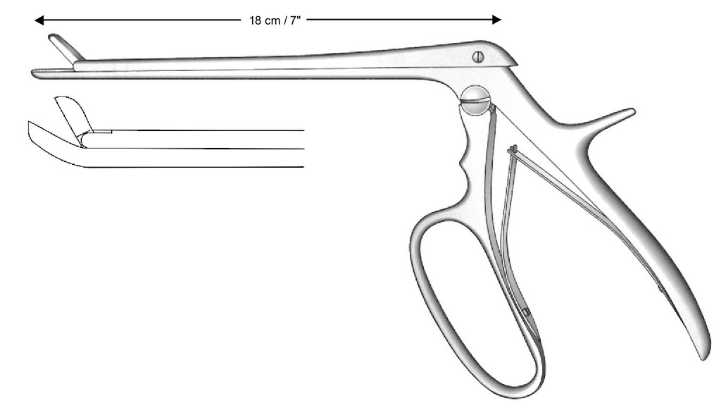 Ferris-Smith-Cushing laminectomy clamp, curved up, size = 6 x 10 mm