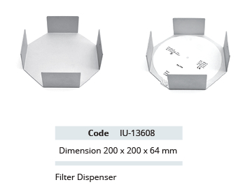 Dispensador de filtres per a filtres rodons - 200 x 200 x 64 mm