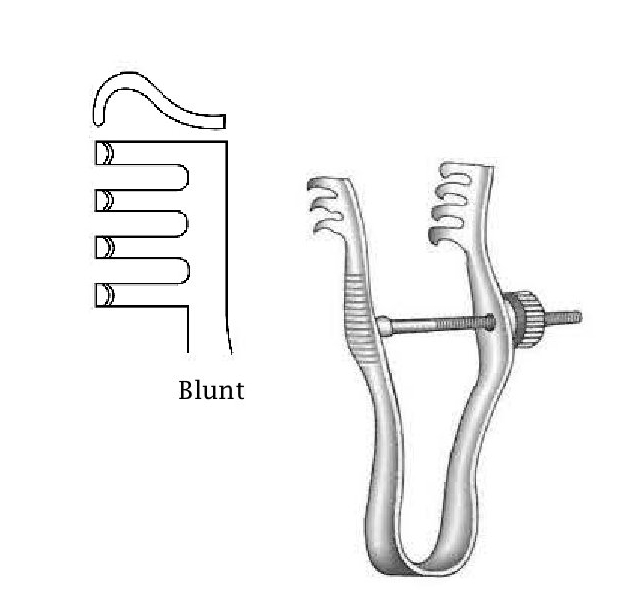 Separador Finsen con tornillo ajustable, desafilado - longitud = 7 cm / 2-3/4"