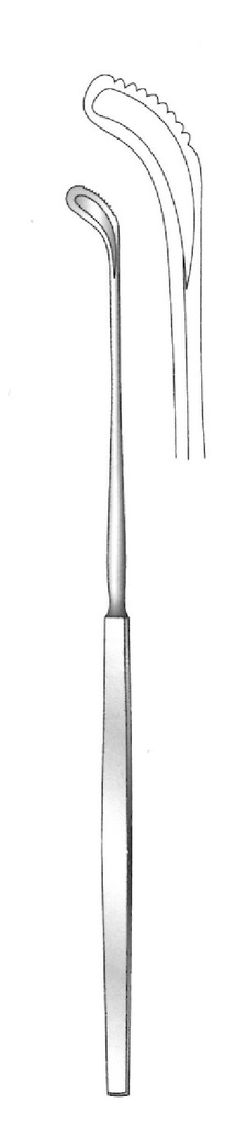 Bisturí for tonsils fisher - length = 22.5 cm / 9 "