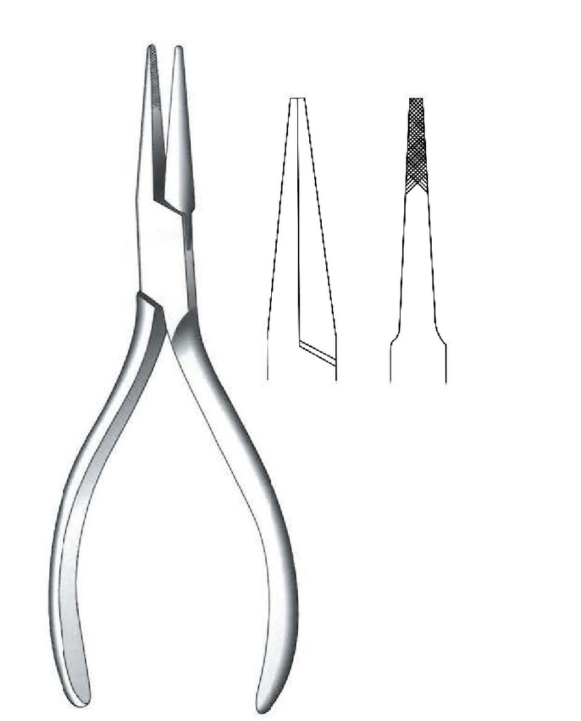 Flat tip pliers for clay wire