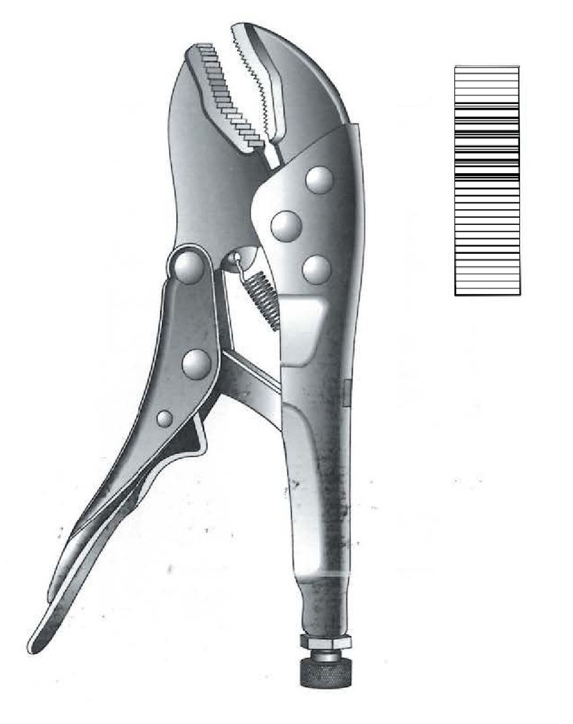 Pressure pliers with lateral cutting