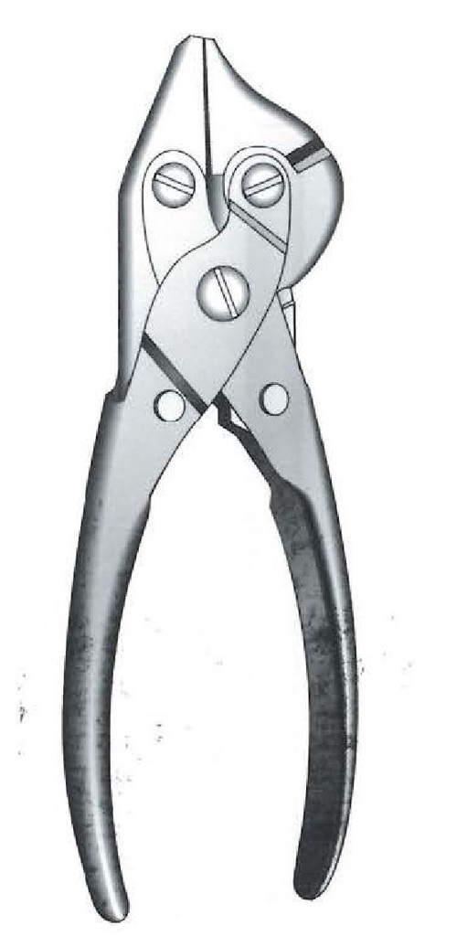 Alicate de punta plana con corte lateral - longitud = 12.5 cm / 5"