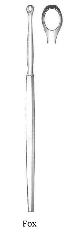 Cureta para lupus Fox, figura 4 - ovalada = 6 mm