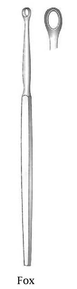 Cureta para lupus Fox, figura 2 - redondo = 4 mm