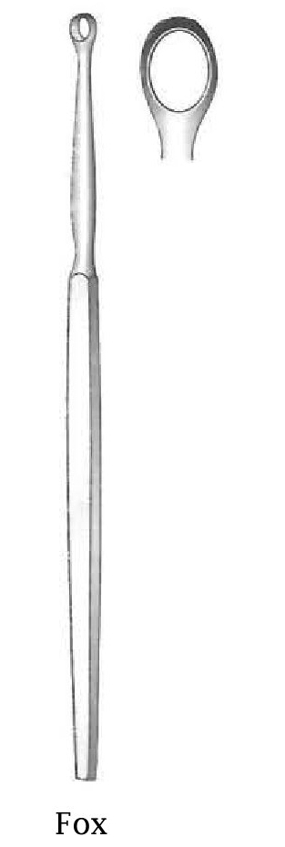 Cureta para lupus Fox, figura 4 - redondo = 6 mm