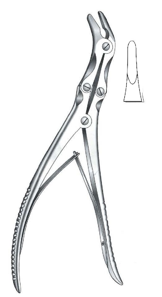Pinza gubia para hueso Frykholm - longitud = 24 cm / 9-1/2"