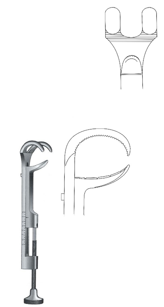 Gerster -Lowman bone clamping clamp - length = 18 cm / 7 "
