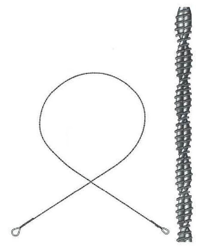 Gigli wire saw, fine, 6 braided wires - length = 50 cm / 20 "
