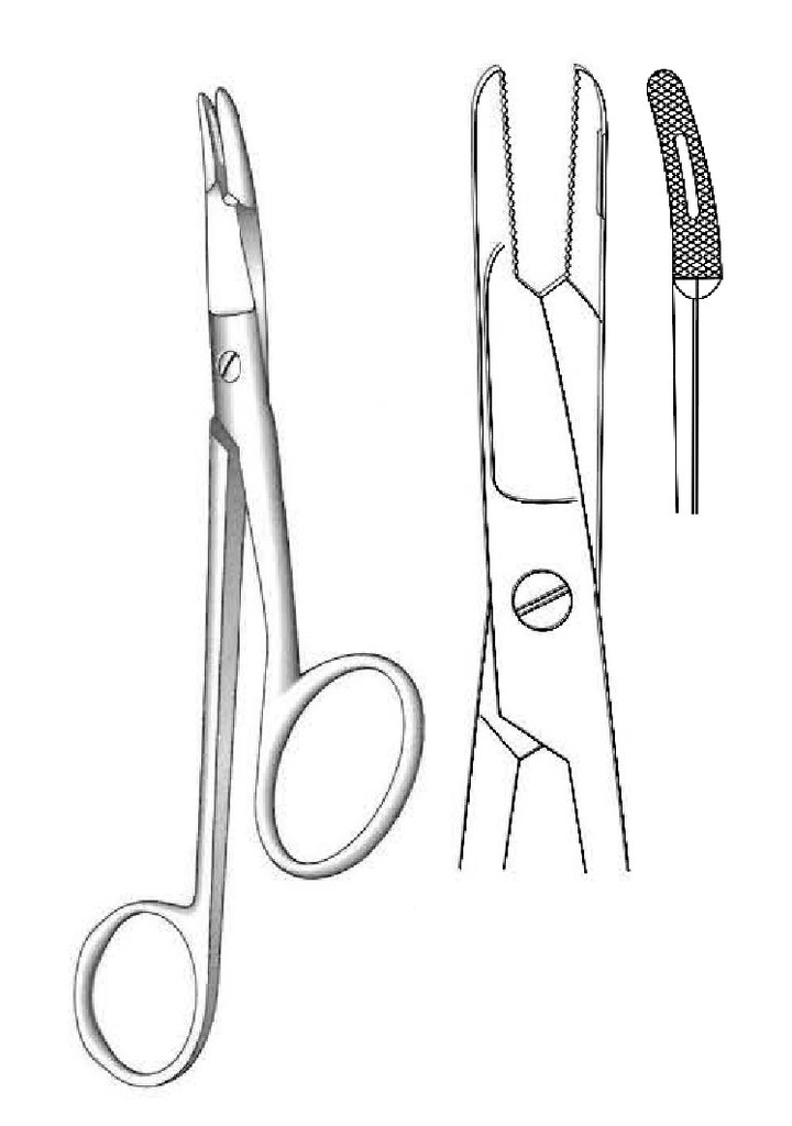 Porta agujas Gillies, mano izquierda - longitud = 16 cm / 6-1/4&quot;