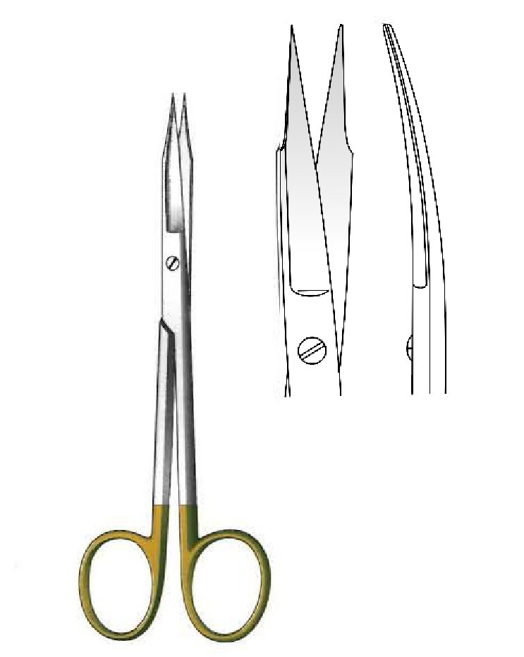 Goldman-Fox scissors, straight, Gold TC